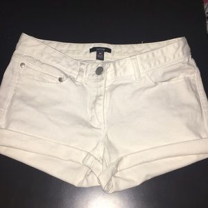 White high waisted shorts